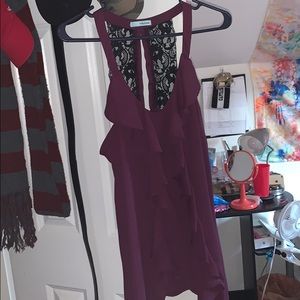 Purple dressy tank top